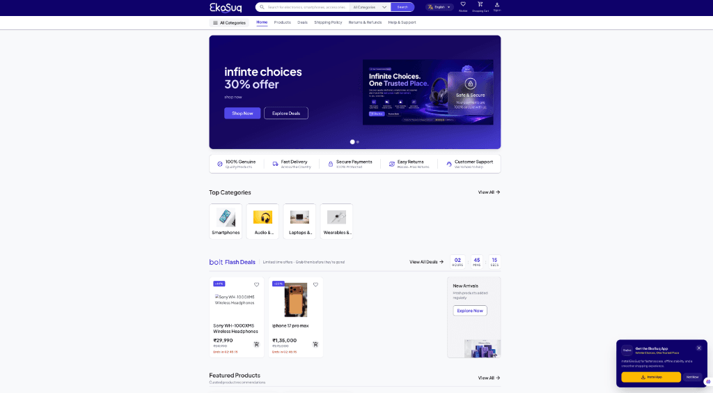 EkoSuq — E-Commerce Platform